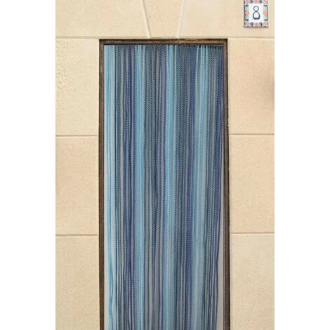 TENDA MOSCHIERA CORDONCINO CM.125X240 AZZURRO ZANZARIERA ANTI MOSCHE 3 TENDA MOSCHIERA CORDONCINO CM.125X240 AZZURRO ZANZARIERA ANTI MOSCHE