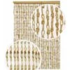 Tenda Moschiera 120X240 Cm Mod. Mais Con Filamenti In Mais Naturale