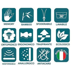 EVERGREENWEB - Cuscino Fiocco Di Memory Foam Con Fodera Fibra Di BAMBOO 42x72 Alto 15 Cm Modello Saponetta Adatto Per Dolori Cervicali, Federa Sfoderabile E Lavabile, Guanciali Cuscini Letto Antiacaro 10 EVERGREENWEB - Cuscino Fiocco Di Memory Foam Con Fodera Fibra Di BAMBOO 42x72 Alto 15 Cm Modello Saponetta Adatto Per Dolori Cervicali, Federa Sfoderabile E Lavabile, Guanciali Cuscini Letto Antiacaro -Vendite ATMOSPHERA || None || Maxwell & Williams 18382442 4