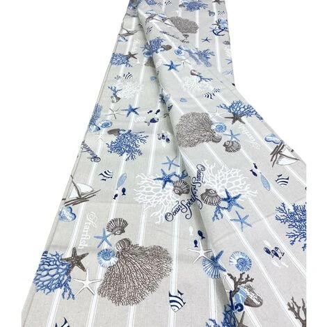 TELO ARREDO Copritutto GRAN FOULARD Copriletto COPRIDIVANO Tessuto DORY MARE MARINO CORALLI Azzurro 1 PIAZZA 7 TELO ARREDO Copritutto GRAN FOULARD Copriletto COPRIDIVANO Tessuto DORY MARE MARINO CORALLI Azzurro 1 PIAZZA - immagine 5