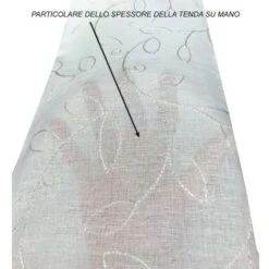 COPPIA TENDINA NOEMI RICAMO MODERNO FOGLIA BIANCO COPPIA (2 TELI) CM. 60X150 -Vendite ATMOSPHERA || None || Maxwell & Williams 20072945 3