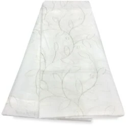 COPPIA TENDINA NOEMI RICAMO MODERNO FOGLIA BIANCO COPPIA (2 TELI) CM. 60X150 -Vendite ATMOSPHERA || None || Maxwell & Williams 20072945 4