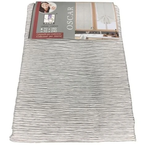 COPPIA TENDINA VETRO MODERNA LARGA 45 O 70 O 90 OSCAR GRIGIO COPPIA (2 TELI) CM. 45x150 5 COPPIA TENDINA VETRO MODERNA LARGA 45 O 70 O 90 OSCAR GRIGIO COPPIA (2 TELI) CM. 45x150 - immagine 3