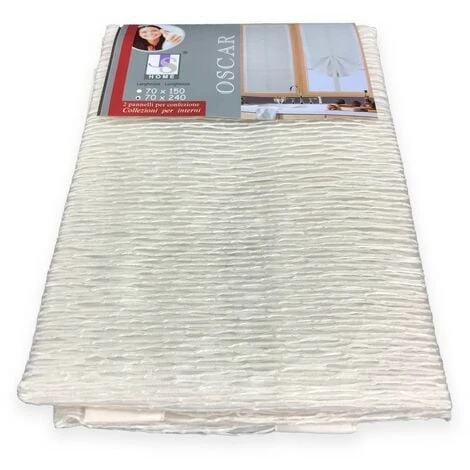 COPPIA TENDINA VETRO MODERNA LARGA 45 O 70 O 90 OSCAR BEIGE COPPIA (2 TELI) CM. 45x150 3 COPPIA TENDINA VETRO MODERNA LARGA 45 O 70 O 90 OSCAR BEIGE COPPIA (2 TELI) CM. 45x150