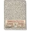 TELO ARREDO COPRITUTTO GRAN FOULARD COPRILETTO COPRIDIVANO TESSUTO DORY ARABESCO BIANCO 1 PIAZZA