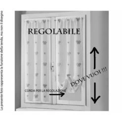 COPPIA TENDINA REGOLABILE VETRO MELISSA VIOLA COPPIA (2 TELI) CM. 60X150 -Vendite ATMOSPHERA || None || Maxwell & Williams 20073045 3