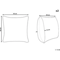 Set Di 2 Cuscini Decorativi Motivo A Foglie Di Velluto Rosa 45 X 45 Cm Freesia -Vendite ATMOSPHERA || None || Maxwell & Williams 20109787 3