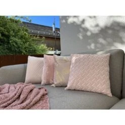 Set Di 2 Cuscini Decorativi Motivo A Foglie Di Velluto Rosa 45 X 45 Cm Freesia -Vendite ATMOSPHERA || None || Maxwell & Williams 20109787 4