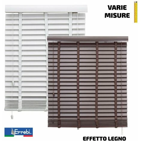 Tenda Veneziana Effetto Legno PVC 50 Mm Corda Veneziane Finestre Parasole Errebi - Colore: Marrone - Dimensioni: 68 X 175 Cm 3 Tenda Veneziana Effetto Legno PVC 50 Mm Corda Veneziane Finestre Parasole Errebi - Colore: Marrone - Dimensioni: 68 X 175 Cm