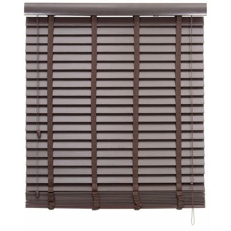 Tenda Veneziana Effetto Legno PVC 50 Mm Corda Veneziane Finestre Parasole Errebi - Colore: Marrone - Dimensioni: 68 X 175 Cm 4 Tenda Veneziana Effetto Legno PVC 50 Mm Corda Veneziane Finestre Parasole Errebi - Colore: Marrone - Dimensioni: 68 X 175 Cm - immagine 2