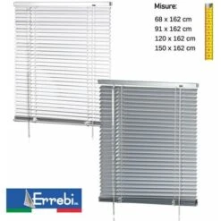 Tenda Veneziana In Alluminio Per Portafinestra Finestra Parasole Su Misura - Colore: Grigio - Misura: 68 X 162 Cm