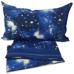 COMPLETO LENZUOLO LENZUOLA GALASSIA LUNA LUNARE 1 PIAZZA
