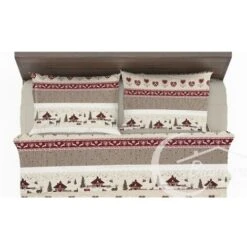 COMPLETO Lenzuola TIROLESE VALBADIA In Puro Cotone MADE In ITALY Una Piazza