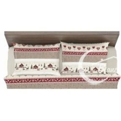 COMPLETO Lenzuola TIROLESE VALBADIA In Puro Cotone MADE In ITALY Una Piazza -Vendite ATMOSPHERA || None || Maxwell & Williams 23775934 4