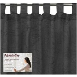TENDA FIORDALISO In Tinta Unita NERO CM. 140X290 Confezionata