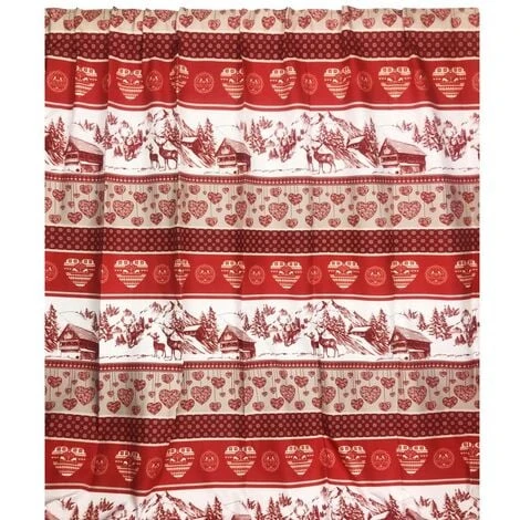 TENDA TIROLESE ROSSA In Stile Montanaro CM. 180X280 MADE IN ITALY 4 TENDA TIROLESE ROSSA In Stile Montanaro CM. 180X280 MADE IN ITALY - immagine 2