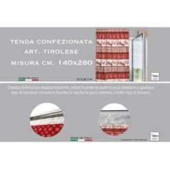 TENDA TIROLESE ROSSA In Stile Montanaro CM. 180X280 MADE IN ITALY 10 TENDA TIROLESE ROSSA In Stile Montanaro CM. 180X280 MADE IN ITALY -Vendite ATMOSPHERA || None || Maxwell & Williams 23776028 4