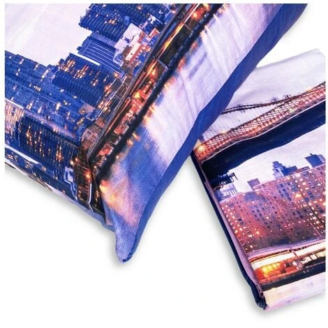 COMPLETO LENZUOLO COPRILETTO Stampa DIGITALE COPRILETTO NEW YORK Con Sacco KEEP MATRIMONIALE 2 Piazze 6 COMPLETO LENZUOLO COPRILETTO Stampa DIGITALE COPRILETTO NEW YORK Con Sacco KEEP MATRIMONIALE 2 Piazze - immagine 4