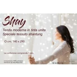 TENDA SHAY In Tinta Unita GRIGIO PERLA Cm. 140X290 CONFEZIONATA -Vendite ATMOSPHERA || None || Maxwell & Williams 23776185 4