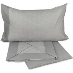 COMPLETO LENZUOLA BOY GRIGIO PURO COTONE Una Piazza