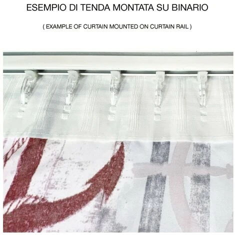TENDA INGRID In Stile Marino CORALLO ROSSO Cm. 175x290 MADE IN ITALY 7 TENDA INGRID In Stile Marino CORALLO ROSSO Cm. 175x290 MADE IN ITALY - immagine 5