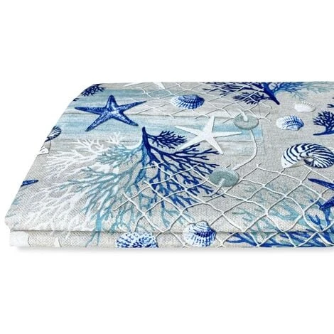 TELO ARREDO Copritutto GRAN FOULARD COPRILETTO Copridivano TESSUTO LONETA Mare MARINO Coralli BLU 1 PIAZZA 5 TELO ARREDO Copritutto GRAN FOULARD COPRILETTO Copridivano TESSUTO LONETA Mare MARINO Coralli BLU 1 PIAZZA - immagine 3