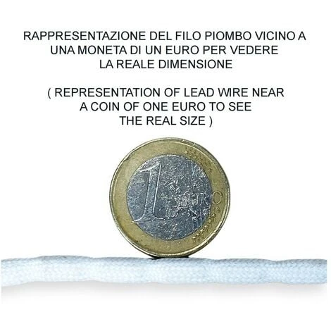 FILO Treccia PIOMBO Peso ZAVORRA PER TENDE E Tessuti TENDAGGI A METRO Made In Italy 6 FILO Treccia PIOMBO Peso ZAVORRA PER TENDE E Tessuti TENDAGGI A METRO Made In Italy - immagine 4
