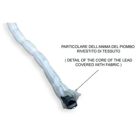 FILO Treccia PIOMBO Peso ZAVORRA PER TENDE E Tessuti TENDAGGI A METRO Made In Italy 7 FILO Treccia PIOMBO Peso ZAVORRA PER TENDE E Tessuti TENDAGGI A METRO Made In Italy - immagine 5