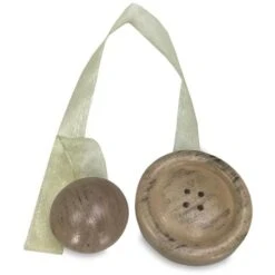 CALAMITA FERMA TENDA IN LEGNO CALAMITE PER TENDE LEGATENDE BOTTONE BEIGE