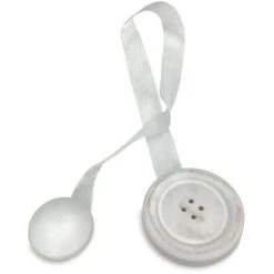 CALAMITA FERMA TENDA IN LEGNO CALAMITE PER TENDE LEGATENDE BOTTONE BIANCO