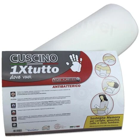 CUSCINO SOSTEGNO MEMORY SCHIENA COLLO CAVIGLIE GINOCCHIA 4 CUSCINO SOSTEGNO MEMORY SCHIENA COLLO CAVIGLIE GINOCCHIA - immagine 2