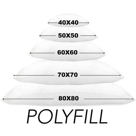IMBOTTITURA POLYFILL PER CUSCINO INTERNO POLIESTERE TUTTE LE MISURE Cm. 40x40 4 IMBOTTITURA POLYFILL PER CUSCINO INTERNO POLIESTERE TUTTE LE MISURE Cm. 40x40 - immagine 2