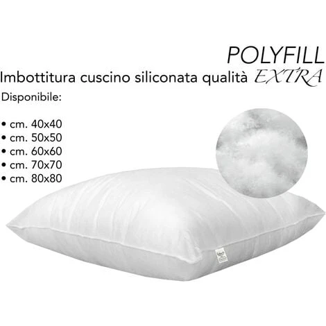 IMBOTTITURA POLYFILL PER CUSCINO INTERNO POLIESTERE TUTTE LE MISURE Cm. 40x40 5 IMBOTTITURA POLYFILL PER CUSCINO INTERNO POLIESTERE TUTTE LE MISURE Cm. 40x40 - immagine 3