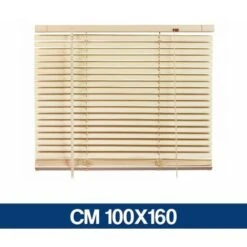 Domo TENDA VENEZIANA TENDE VENEZIANE CREMA PARASOLE PER FINESTRE IN PVC V/MISU 26162V CM 100X160 (34345)