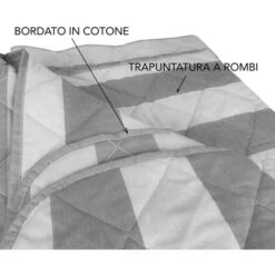 COPRILETTO Trapuntato RIGATO Francese GRIGIO In PURO Cotone SINGOLO 1 PIAZZA -Vendite ATMOSPHERA || None || Maxwell & Williams 25778956 4