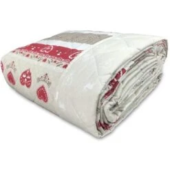 COPRILETTO TRAPUNTATO TIROLESE VALBADIA ROSSO SINGOLO 1 PIAZZA