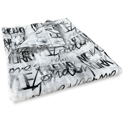 TENDINA Vetro MODERNA Larga 45 O 60 O 80 SCRITTE Misto Lino Made In Italy 1 Telo Cm. 45x150 3 TENDINA Vetro MODERNA Larga 45 O 60 O 80 SCRITTE Misto Lino Made In Italy 1 Telo Cm. 45x150