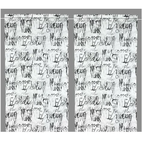 TENDINA Vetro MODERNA Larga 45 O 60 O 80 SCRITTE Misto Lino Made In Italy 1 Telo Cm. 45x150 4 TENDINA Vetro MODERNA Larga 45 O 60 O 80 SCRITTE Misto Lino Made In Italy 1 Telo Cm. 45x150 - immagine 2