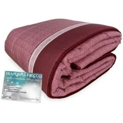 TRAPUNTA FIOCCO © Puntinato Bordeaux PIUMONE Invernale Made In Italy 2 PIAZZE
