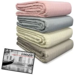 COPRILETTO TRAPUNTATO TINTA UNITA VENEZIA MATRIMONIALE 2 PIAZZE Grigio -Vendite ATMOSPHERA || None || Maxwell & Williams 26631014 3