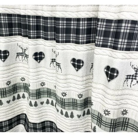 TENDA TIROLESE COASSOLO GRIGIO In Stile Montanaro CM. 150X280 Made In Italy 4 TENDA TIROLESE COASSOLO GRIGIO In Stile Montanaro CM. 150X280 Made In Italy - immagine 2