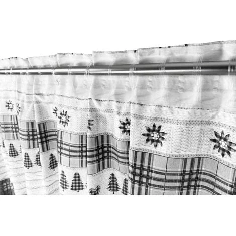 TENDA TIROLESE COASSOLO GRIGIO In Stile Montanaro CM. 150X280 Made In Italy 6 TENDA TIROLESE COASSOLO GRIGIO In Stile Montanaro CM. 150X280 Made In Italy - immagine 4