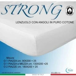 LENZUOLO Con ANGOLI STRONG Tinta Unita BIANCO Made In Italy Una Piazza -Vendite ATMOSPHERA || None || Maxwell & Williams 28487106 3