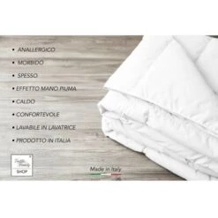 PIUMINO Interno SINTETICO ANALLERGICO Bianco INVERNALE 300 Gr./mq. 1 PIAZZA -Vendite ATMOSPHERA || None || Maxwell & Williams 28487169 5