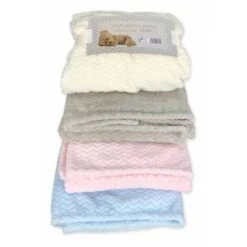 COPERTA COPERTINA IN PILE CM. 70X90 DA CULLA BAMBINI NEONATI Panna