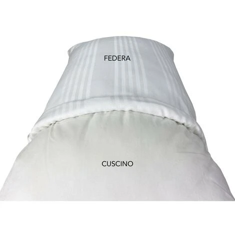COPPIA FEDERA Copri Guanciale In Puro COTONE Fasciato CON CERNIERA ZIP 7 COPPIA FEDERA Copri Guanciale In Puro COTONE Fasciato CON CERNIERA ZIP - immagine 5