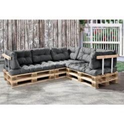 [en.casa] Cuscini Per Paletta Euro-sofá Tavolozze - 11 Pezzi - Cuscino Seduta + Cuscino Schienale [grigio Chiaro] Divano Paletta Euro-sofá In/Outdoor -Vendite ATMOSPHERA || None || Maxwell & Williams 2864267 3