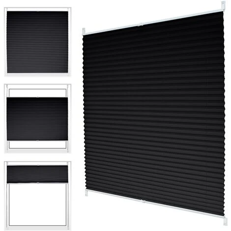 ECD Germany Tenda Plissettata 100 X 200 Cm - Nero Klemmfix EasyFix Tende Senza Foratura Protezione Dal Sole E Della Privacy Per Finestre E Porte - Incl. Materiale Di Montaggio Tenda Veneziana 6 ECD Germany Tenda Plissettata 100 X 200 Cm - Nero Klemmfix EasyFix Tende Senza Foratura Protezione Dal Sole E Della Privacy Per Finestre E Porte - Incl. Materiale Di Montaggio Tenda Veneziana - immagine 4