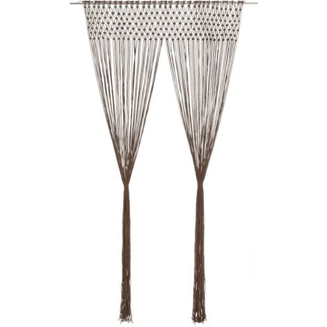 Tenda Macramè Grigio Talpa 140x240 Cm In Cotone VidaXL 3 Tenda Macramè Grigio Talpa 140x240 Cm In Cotone VidaXL