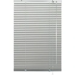 GARDINIA Veneziana In Alluminio, Visibilita', Protezione Dalla Luce E Ai Raggi Solari, Fissaggio Al Muro E Al Plafone, Kit Di Montaggio Incluso, Argento, 90 X 240 Cm (LxA)